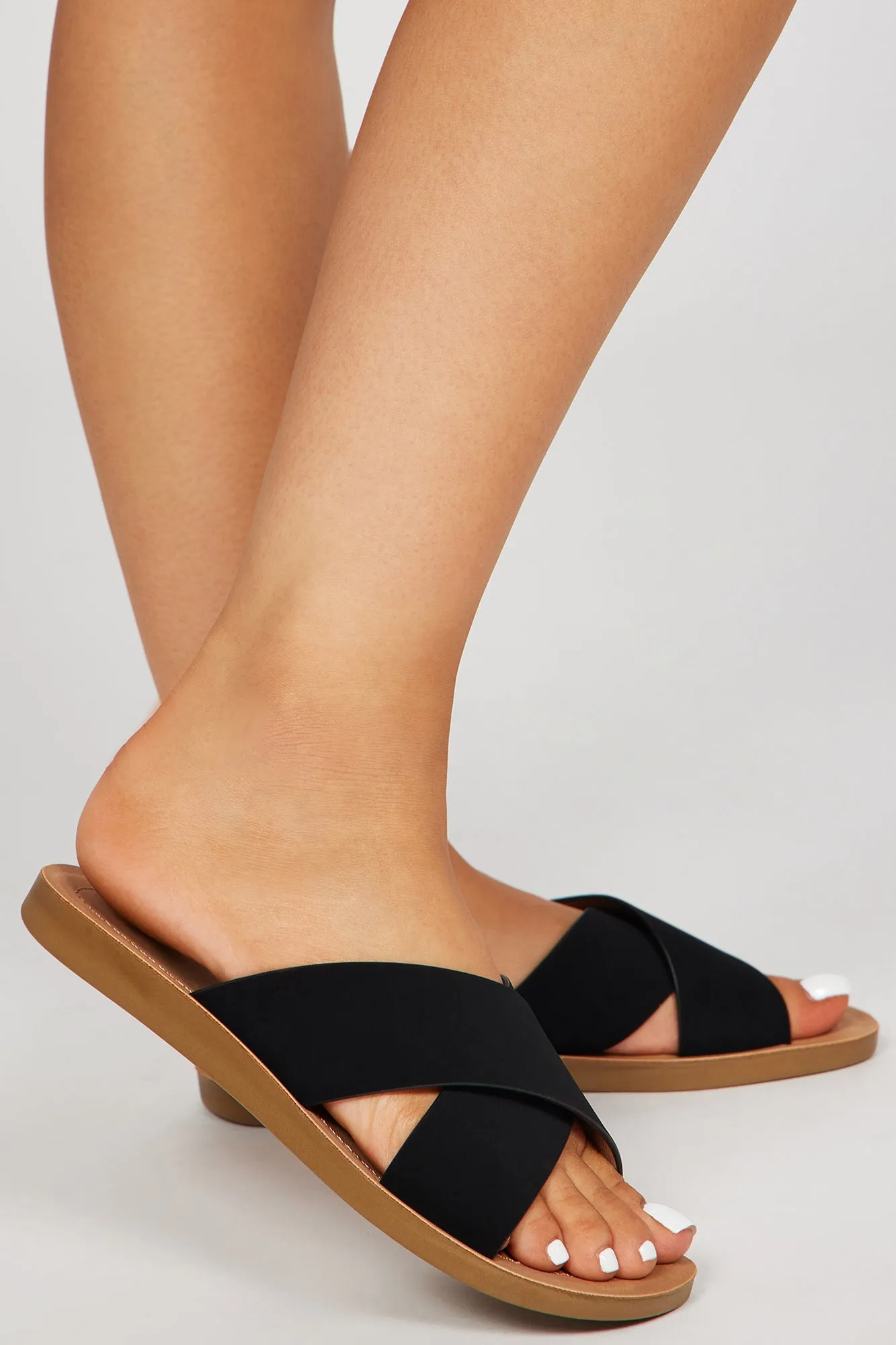 Amozae-Anaya Flat Sandals - Black