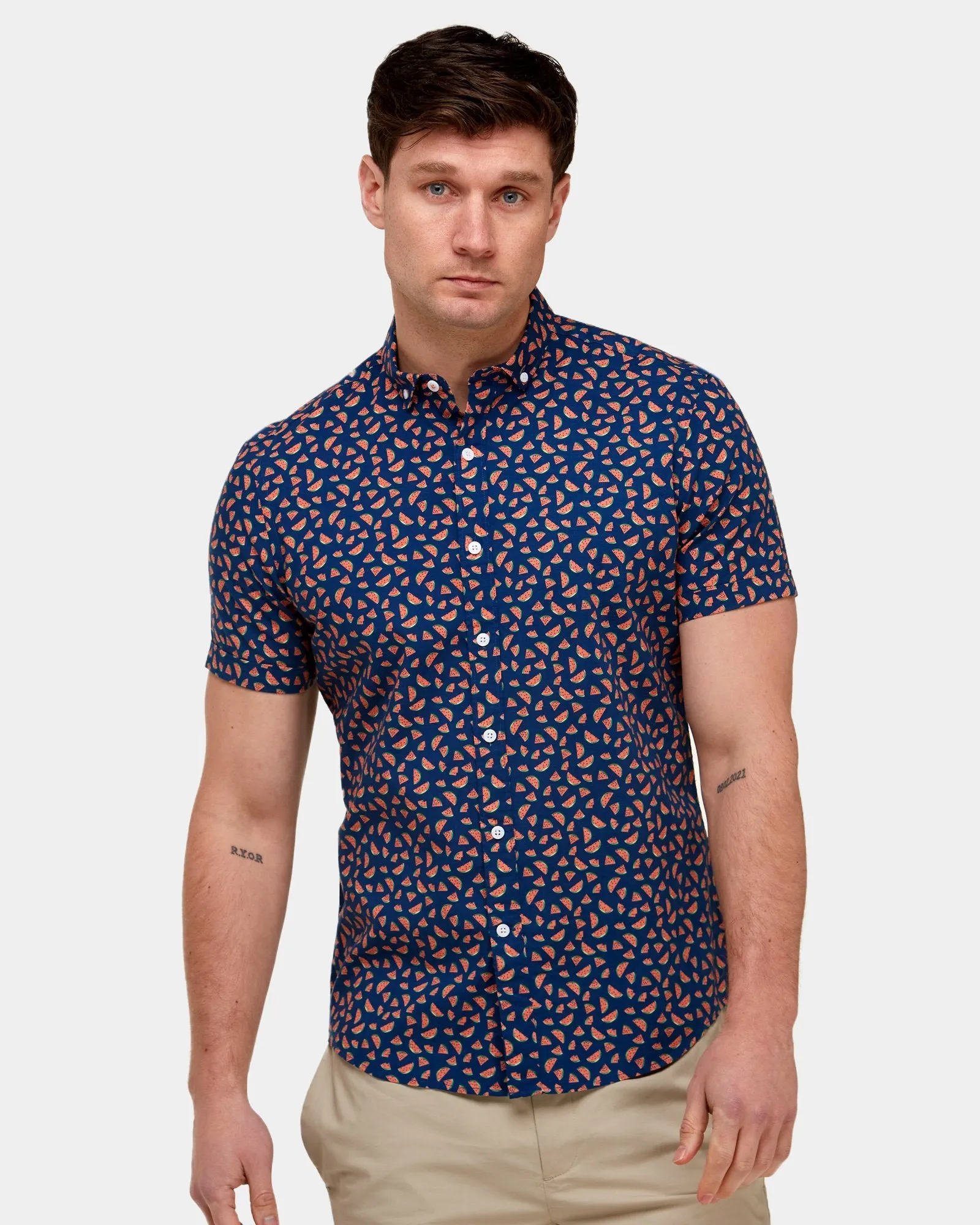 Brooksfield Short Sleeve Watermelon Shirt