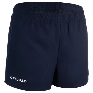 Children's rugby shorts R100 with pockets blue OFFLOAD, dark blue