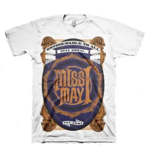 CLEARANCE - T-Shirt - Miss May I - Metal Crest - White