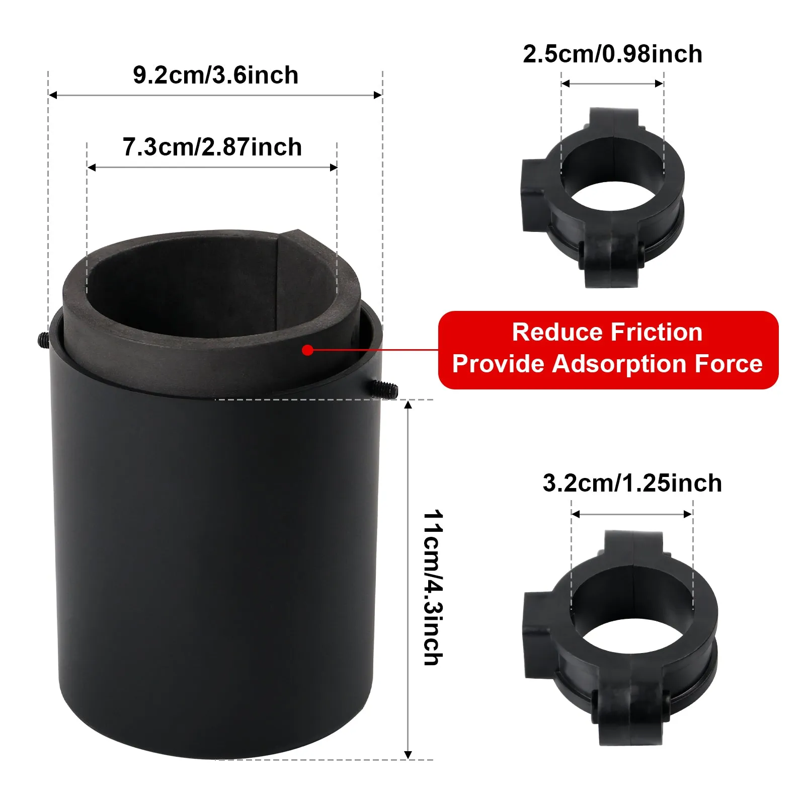 Dream Apparel Flat Black Cup Holder