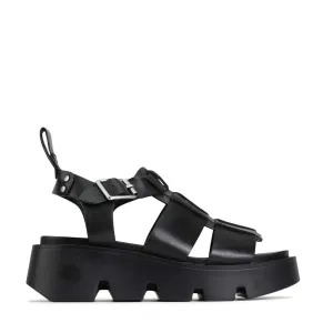 Kailan Platform Sandal in Black