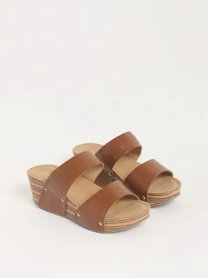 LUNA BLU Brown Wedge Sandals