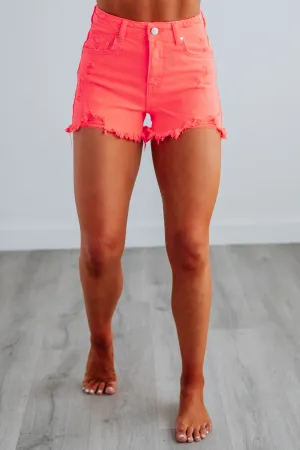 Mae Risen Shorts - Neon Coral