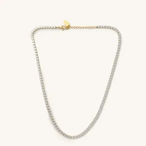 Stella Gold Tennis Necklace- Waterproof